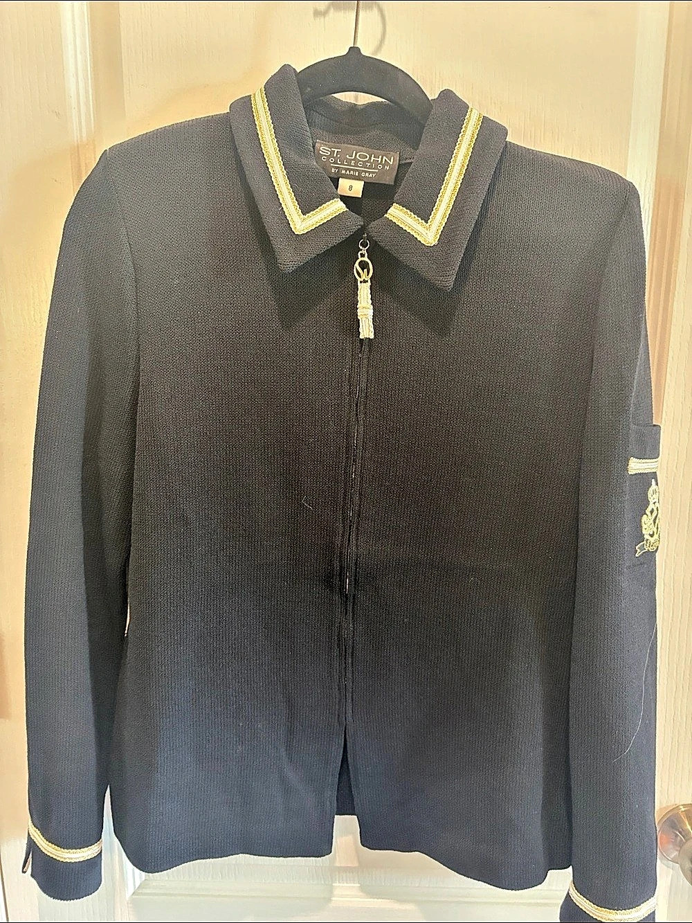 St. John Collection Black Long Sleeve Size 8 Like New